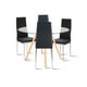 thumbnail image 1 of Comedor Mesa Eames 100cm redonda vidrio + 4 Sillas Dining Liana Acolchadas - Negras, 1 of 8
