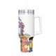 thumbnail image 2 of Cuentos de Dragones Vaso aislado de acero inoxidable con asa, diseño temático, regalo para familia, amigos y fans; incluye pajita y encaja en el portavasos estándar, 40 oz, 2 of 6