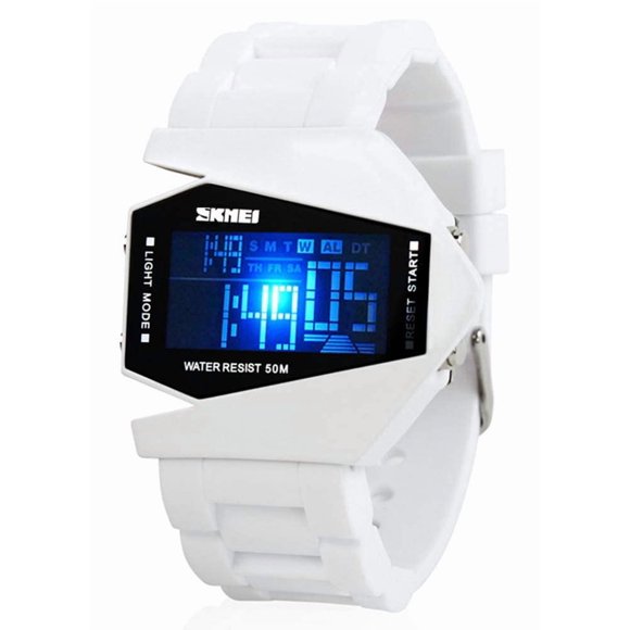 Reloj Gosasa con luz LED digital militar para hombre, diseño de avión