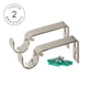 thumbnail image 2 of Barra de cortina para ventana lateral, diseño de tapón Ivilon, 2,54 cm, níquel cepillado, 2 of 5