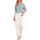 thumbnail image 2 of INSPIRE CHIC Blusas de Negocios Casual para Mujeres Elegantes Casual Cuello en V Manga Corta Camisas Abotonadas Relajadas Tops de Trabajo M Azul, 2 of 6