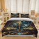 thumbnail image 1 of 3pcs Libra Balance Art The Art of Balance in Libra Pattern Three-Piece Set Soft And Comfortable Bedding Set Available in All Seasons, 1 of 5