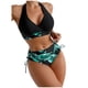 thumbnail image 1 of Conjunto De bikini Negro Tropical Ajustable Elasticado, 1 of 7