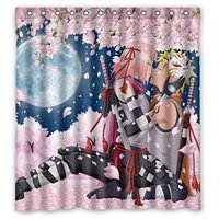 Pinghai - Cortina De Ducha Naruto Con Ganchos (167 X 183 Cm)