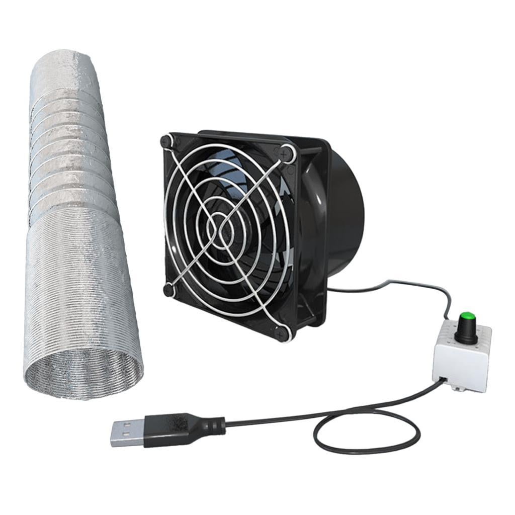 Magideal - Extractor De Aire Ventilador De Ventilación Para Acampar Energía Libre Ventilador De Tubo Portátil Para Montaje En Techo Y Pared Para Ventana Gar Tubo De Ventilador Único De 1 M