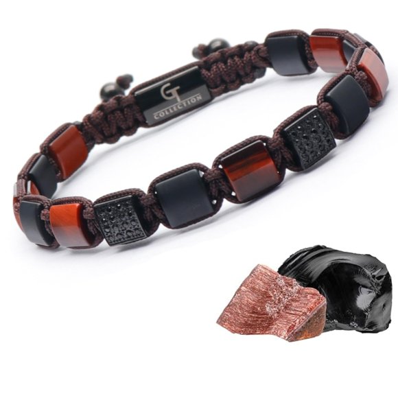Pulsera GT collection Ojo de Tigre Rojo 18,5‑23 cm