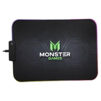 Monster Games - Mousepad Gamer Usb Rgb 35X25Cm Negro Speed