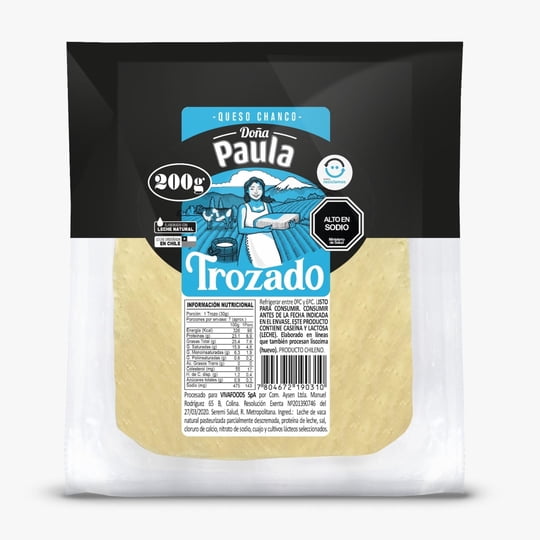 Queso Chanco Trozo 200 g Doña Paula