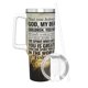 thumbnail image 3 of Cristiano Vaso aislado de acero inoxidable con asa, diseño temático, regalo para familia, amigos y fans; incluye pajita y encaja en el portavasos estándar, 40 oz, 3 of 6