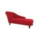 thumbnail image 2 of Chaise Longue Izquierdo Felpa Rojo, 2 of 2