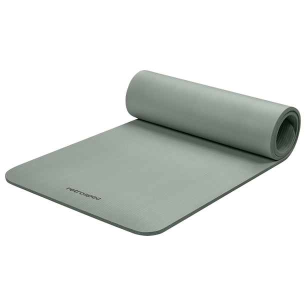 Esterilla de yoga Retrospec Solana de 1,5 cm de grosor con correa de nailon para hombres y mujeres