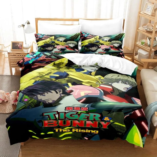 Fashion New ing Tiger & Bunny Bedding Set Cartoon Anime three-piece set Adult Kid Bedroom Duvet cover Sets Home Textiles Bed Sheets