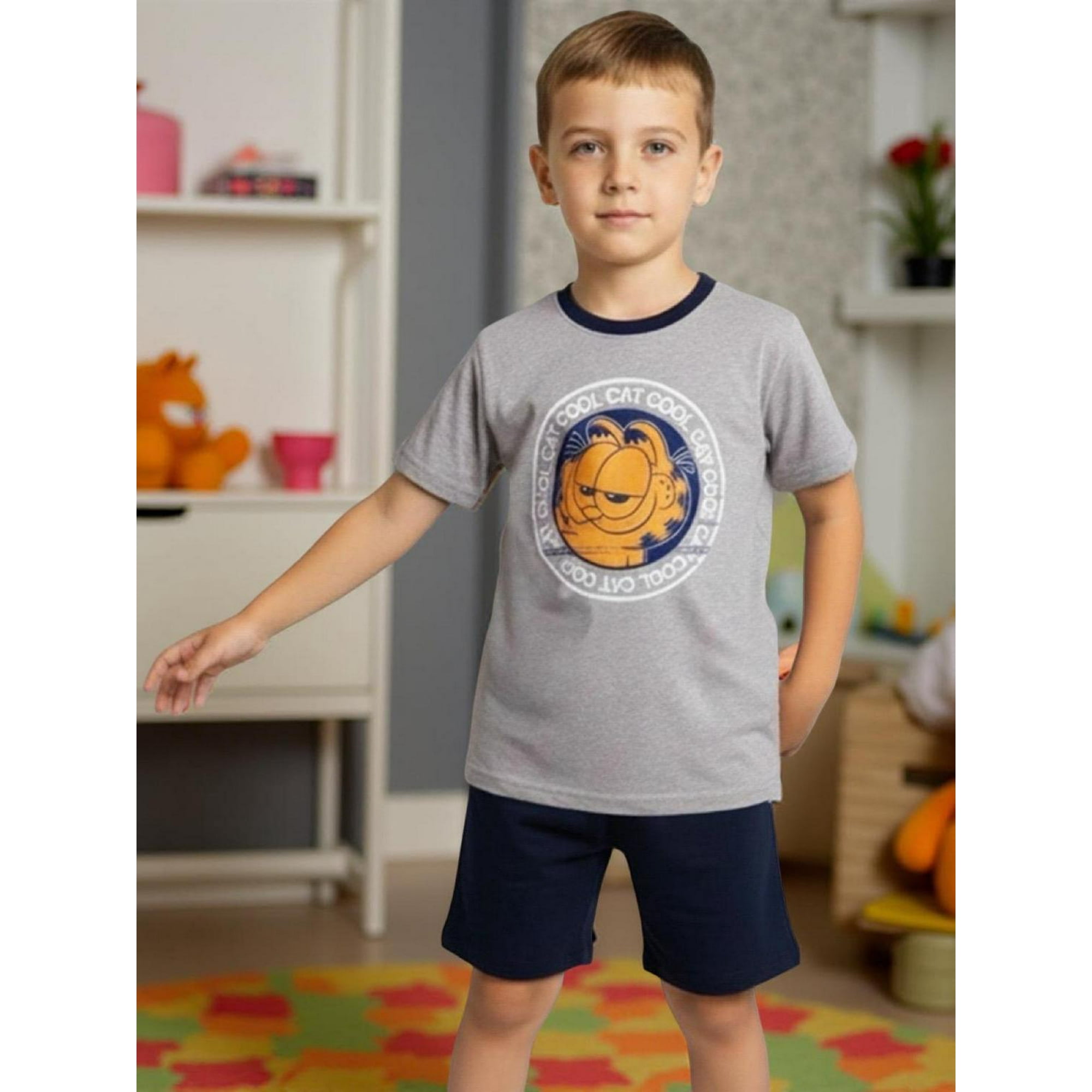 Nickelodeon - Pijama Niño Garfield Gris 4