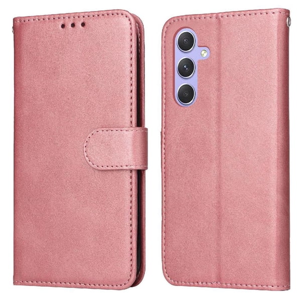 Funda Billetera para Samsung Galaxy M54 5G con Porta Tarjetas y Soporte Ajustable Rosa