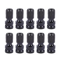 Ioensy - Adaptador De Llave De Impacto De 1/2 Pulgada, Telescópico, Resistente, Acero De Alto Carbono, Negro, 10 Piezas