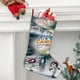 thumbnail image 2 of Annie y Carola Tema: Calcetines de Navidad, fino lino blanco para colgar en escaleras y chimenea, decoración navideña para el hogar, regalo de Navidad.54cm×38cm, 2 of 5