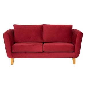 Barra Design - Sofá Thomas 170 Felpa Rojo