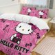 thumbnail image 3 of Letter Hello Kitty Bedding Set for Girls Kids Teen Tween Ultra Soft Microfiber Comforter Set Twin Size with 3-Pieces Comforters Bed Sets Bedroom Decor Bed Sheets, 3 of 5