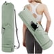 thumbnail image 2 of Bolso de esterilla de yoga con bolsillo de botella de agua y bolsillo húmedo inferior, bolso de almacenamiento multifuncional de portador de esterilla de yoga de ejercicio, (verde), 2 of 3