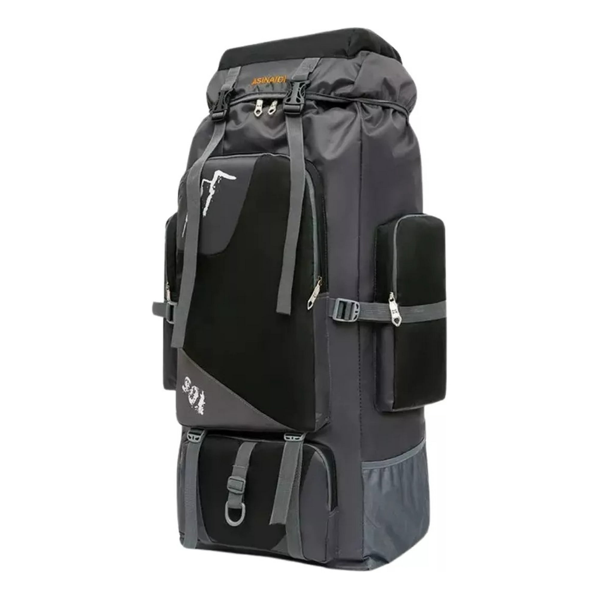 Center Web - Mochila De Viaje Camping 90 Lts Negro