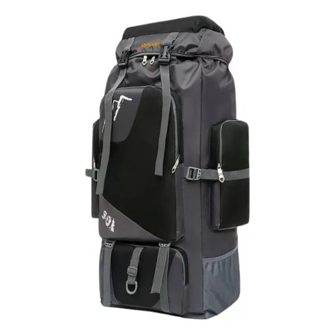 Center Web - Mochila De Viaje Camping 90 Lts Negro