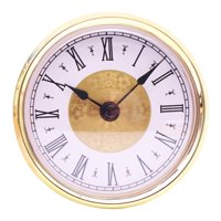 Bothyi - Mini Reloj De Cuarzo De 3,15 Pulgadas Con Números Romanos, Movimiento De Cuarzo, Borde Dorado