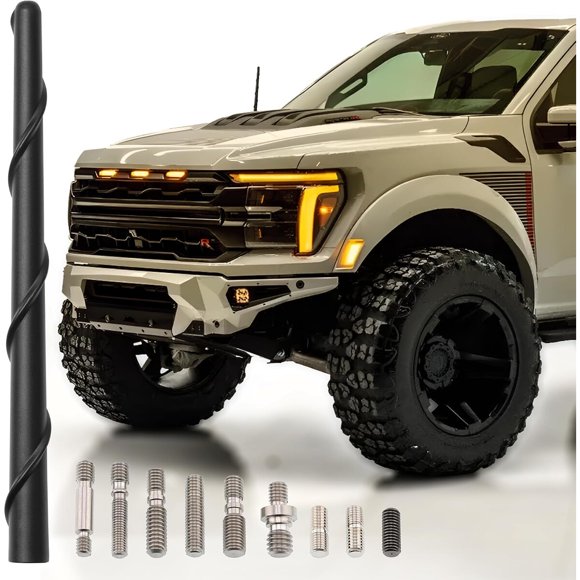Votex Universal 8 Short Car Rubber Black Antenna Kit for Trucks