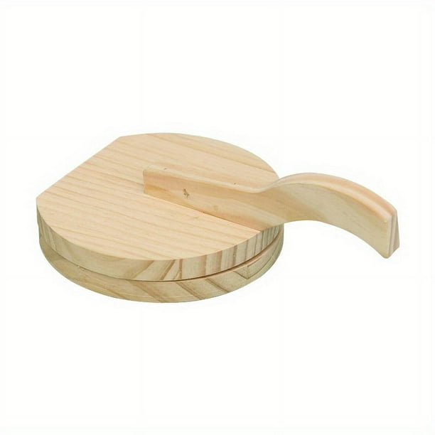 1pc Wooden Manual Dough Press Roller, Corn Tortilla Dumpling Skin Bun Skin Press Mold, Kitchen Baking Pastry Maker, Press Board Noodle Machine Tool, Kitchen Tools