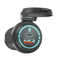 Magideal - Enchufe De Cargador Usb Modificado Pd Tipo C + Qc 3.0 Para Carro De Golf De Barcos