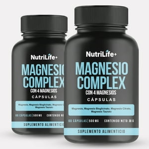 Emetres - X2 Magnesio Complex Con 4 Magnesio 120 Cap Nutrilife+ - Sin Sabor
