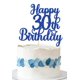 thumbnail image 1 of Decoración para tartas Decoburst con purpurina azul para cumpleaños número 30, 1 of 5