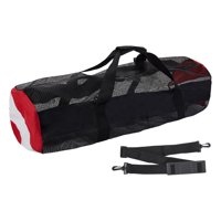 Magideal - Bolsa De Lona De Malla Para Buceo, Cremalleras Dobles, Bolsa De Malla Transpirable Portátil, Bolsa De Transporte Para Natación, Gimnasio, Surf, Deport Redondo