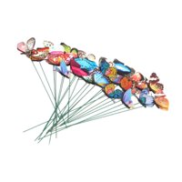 Ioensy - 50X Mariposas Luminosas Estacas De Jardín Adornos De Jardín Para Jardín Porche