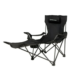 Terra Force - Silla Plegable Camping Con Apoya Brazos Y Pies Premium