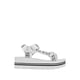 thumbnail image 2 of Sandalia con cuña GUESS AVIN para mujer con logotipo blanco/negro, talla 7.5, 2 of 5