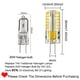 thumbnail image 2 of Bombillas LED RAYHOO G4 JC de dos pines, 3 W, 12 V, 3000 K, 10 unidades, 2 of 6