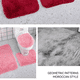 thumbnail image 2 of suxuMhao Juego de Tapetes de Baño, 3 Piezas Tapete de Piso Suave y Afelpado, Tapetes de Baño Lavables, Tapetes de Ducha para Baño, Azul Oscuro, Tapete en Forma de U 15.7 X 19.7, Cubierta de Tapa de, 2 of 4