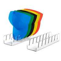 Wakeshome - Pack 2 Organizador De Gorras Soporte De Mesa Para 7 Jockey Transparente