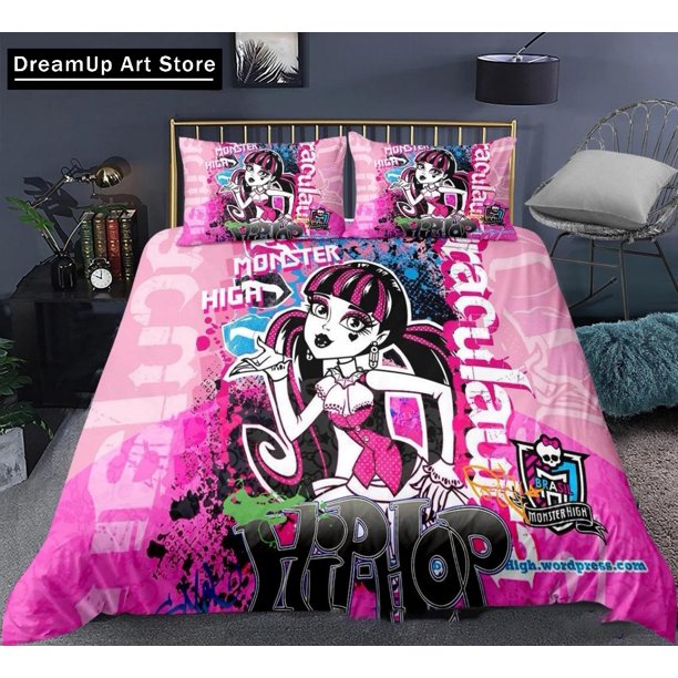 Monster High Bedding Set Duvet Cover Bed Set Quilt Cover Boys Adult Home Textile