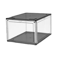 Magideal - Caja De Zapatos Organizador De Zapatos Apilable Zapatero Estuche Apertura Frontal Ahorro De Espacio Fácil Negro