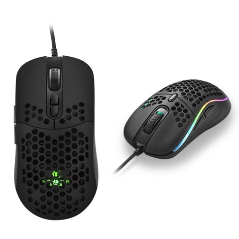 Monster Games - Mouse Gamer Usb Rgb 6B 6400 Dpi Honeycomb