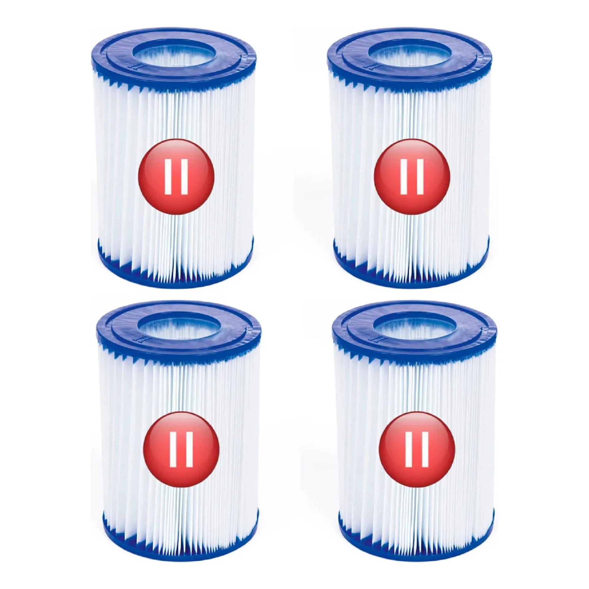 Hidroplanet - Cartucho Para Filtro Tipo 2 (ll) Pack 4 Unidades