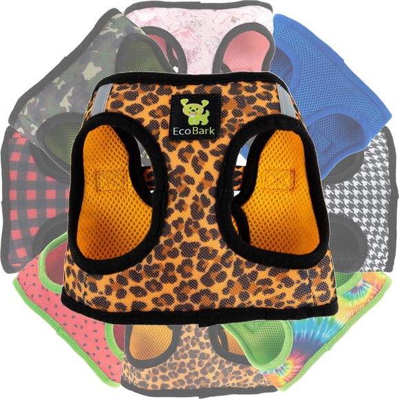 Arnés para perros EcoBark Step-in, taza de té reflectante XXXS Leopard