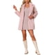 thumbnail image 2 of INSPIRE CHIC Abrigo de Mujer de Piel Sintética con Solapa Abrigado Invierno Abierto Casual Largo Chaquetas Esponjosas S Rosa Empolvado, 2 of 6
