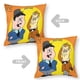 thumbnail image 2 of El Gordo y el Flaco Fundas de almohada de terciopelo con tema, regalos de funda de almohada, decoración para el hogar, cojín de lanzar, regalo de cumpleaños para fans y parejas.56*56cm., 2 of 6