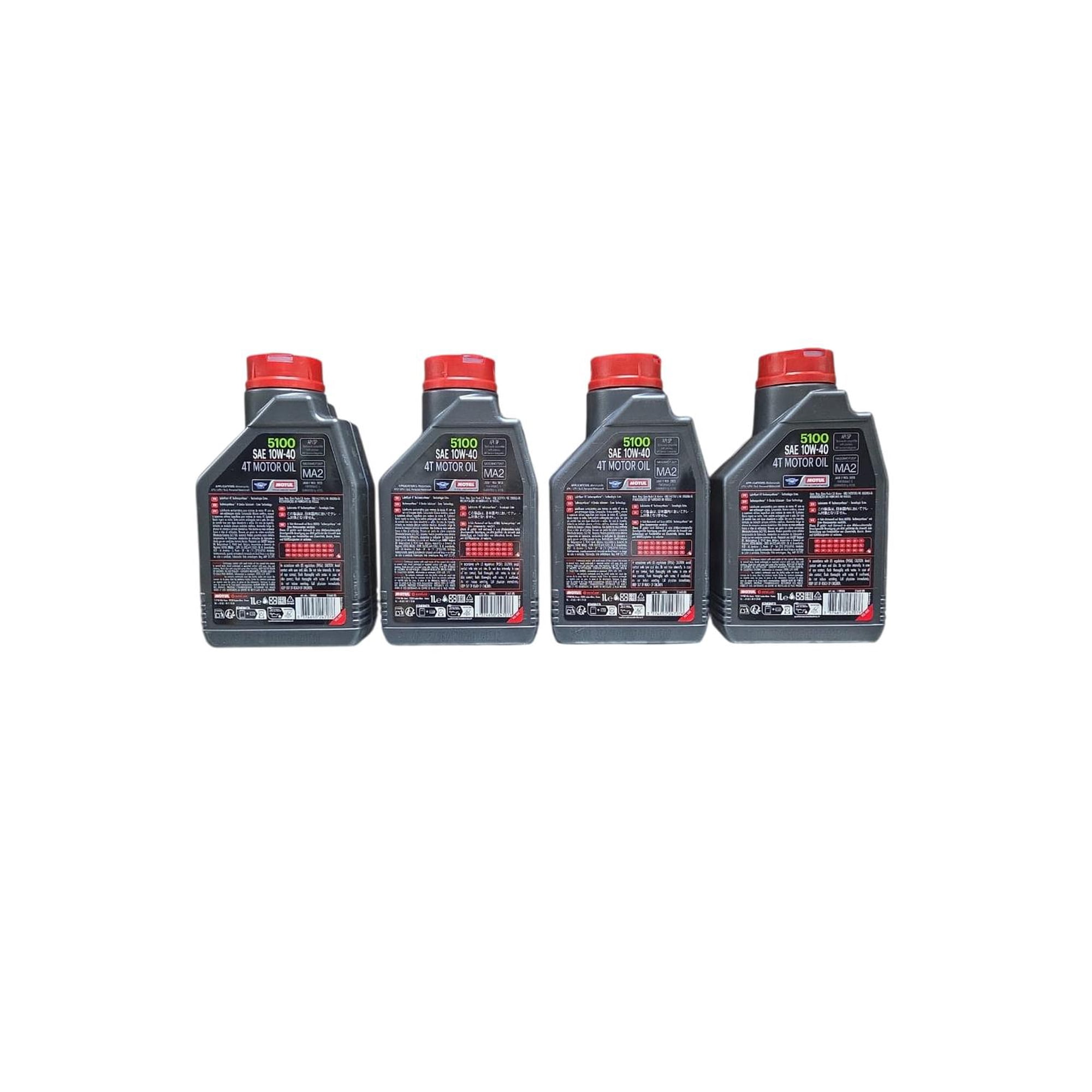 Pack 4l Aceite Moto 10w 40 Semi-sintetico Motul 4t 1l