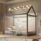 thumbnail image 1 of Cama de casa de madera tamaño doble, 1 of 6