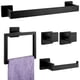 thumbnail image 1 of Juego de accesorios de baño PAHSFS negro mate, 5 piezas, 1 of 6
