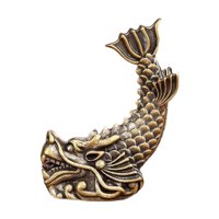 Magideal - Decoración China Feng Shui Estatua De Latón Wen Prosperidad Escultura Artesanía De Arte Retro Adorno Para El Escritorio Del Festival De Primavera