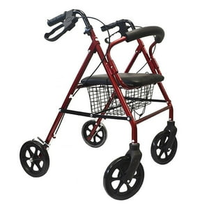 Glomed - Andador Burro Ortopédico 4 Ruedas - Asiento Y Canasto Pro Negro